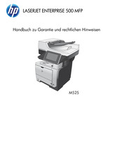 HP LaserJet Enterprise 500 MFP M525 Handbuch Zu Garantie Und Rechtlichen Hinweisen