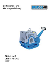 Weber mt CR 9-II Hd CCD Bedienungs- Und Wartungsanleitung
