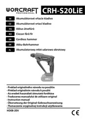 Worcraft PROFESSIONAL CRH-S20LiE Übersetzung Der Original-Gebrauchsanweisung