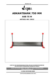 Dema AKB 77 M Bedienungsanleitung