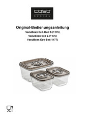 CASO DESIGN VacuBoxx Eco-Set Original Bedienungsanleitung