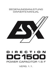 ESX DIRECTION DC1500 Bedienungsanleitung