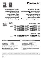 Panasonic RP-SM02GFE1K Bedienungsanleitung