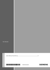 Siemens HC748 40 Serie Gebrauchsanleitung
