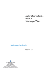 Agilent Technologies N2640A WireScope Pro Bedienungshandbuch