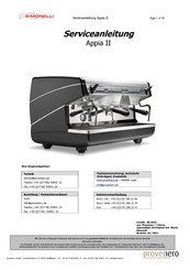 Nuova Simonelli provenero Appia II Serviceanleitung