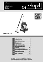 Scheppach SprayVac20 Original Bedienungsanleitung