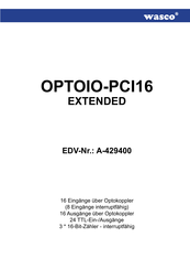 Wasco OPTOIO-PCI16 EXTENDED Bedienungsanleitung