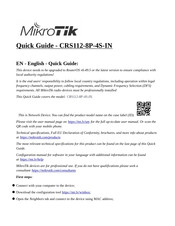 MikroTik CRS112-8P-4S-IN Kurzanleitung