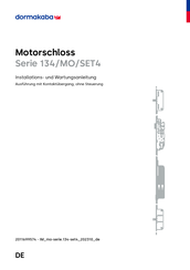 dormakaba 134/MO/SET4 Serie Installations- Und Wartungsanleitung