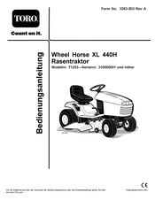 Toro Wheel Horse XL 440H Bedienungsanleitung