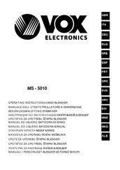 VOX electronics MS-5010 Bedienungsanleitung