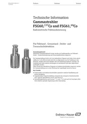 Endress+Hauser FSG60 Technische Information