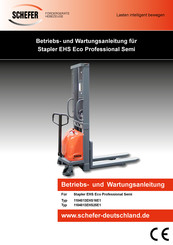 Schefer Stapler EHS Eco Professional Semi Betriebs- Und Wartungsanleitung