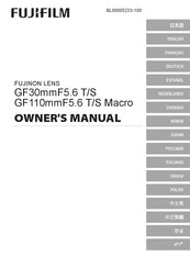 FujiFilm GF110mm5.6 T/S Macro Bedienungsanleitung