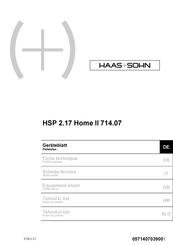 HAAS + SOHN HSP 2.17 Home II 714.07 Geräteblatt