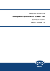 Hach Surface Scatter 7 sc Benutzerhandbuch