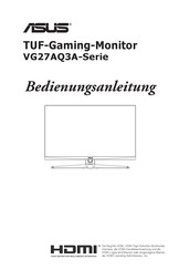 Asus VG27AQ3A-Serie Bedienungsanleitung