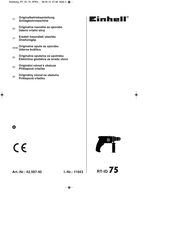 EINHELL RT-ID 75 Originalbetriebsanleitung