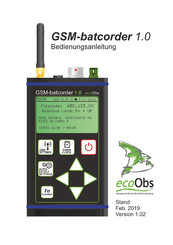 ecoobs GSM-batcorder 1.0 Bedienungsanleitung