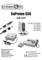 B.A. International SuPreme S50 series Gebrauchsanweisung