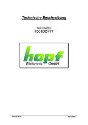 hopf Elektronik GmbH 7001DCF77 Technische Beschreibung