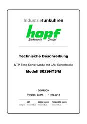 hopf Elektronik GmbH 8029NTS/M Technische Beschreibung