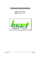 hopf Elektronik GmbH 6022 Technische Beschreibung