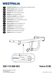 Westfalia 320 113 600 001 Montage- Und Betriebsanleitung