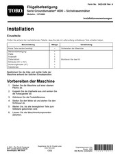 Toro Groundsmaster 4000 Installationsanweisungen