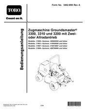 Toro Groundsmaster 3310 Bedienungsanleitung