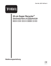 Toro Super Recycler 20784 Bedienungsanleitung