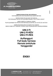 A.HABERKORN UNI-2 FI-RES Gebrauchsanleitung Und Prüfbuch