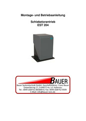 Bauer EST 204 Montage- Und Betriebsanleitung