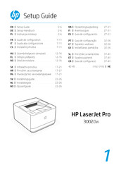 HP Laserjet Pro 3002dw Installations-Handbuch