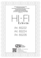 Gessi HI-FI Eclectic 65226 Bedienungsanleitung