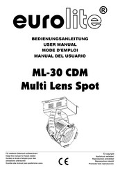 EuroLite ML-30 CDM Multi Lens Spot Bedienungsanleitung