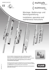 FUHR multisafe 871 Montage-, Bedienungs- Und Wartungsanleitung