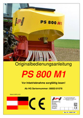 APV PS 800 M1 Original Bedienungsanleitung