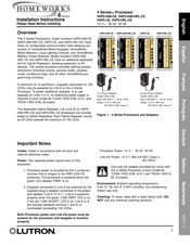 Lutron Homeworks H4P5-H48-HRL-CE Installationsanweisungen