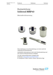 Endress+Hauser Solitrend MMP40 Kurzanleitung