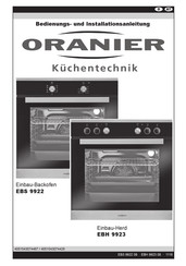Oranier EBH 9923 08 Bedienungs- Und Installationsanleitung