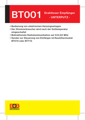 Elektrobock BT001 Bedienungsanleitung
