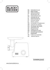 Black & Decker BXMMA2200E Gebrauchsanleitung