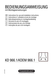 Küppersbusch KDEM 966.1 Bedienungsanweisung Mit Montageanweisungen