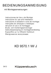Küppersbusch KD 9570.1 J Bedienungsanweisung Mit Montageanweisungen