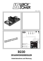 Leroy-Somer R230 Inbetriebnahme Und Wartung