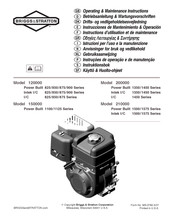 Briggs & Stratton Intek I/C900-Serie Betriebsanleitung & Wartungsvorschriften
