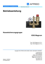 AFRISO KSG Magnum G1 1/4 Betriebsanleitung
