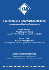 IKAR DB-A3 Prüfbuch Und Gebrauchsanleitung